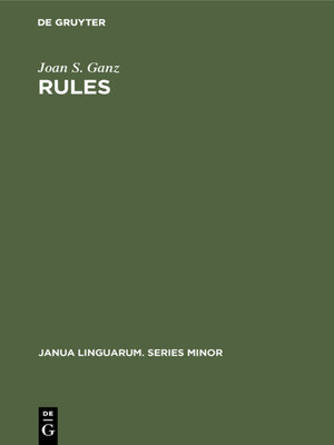 cover image of Rules